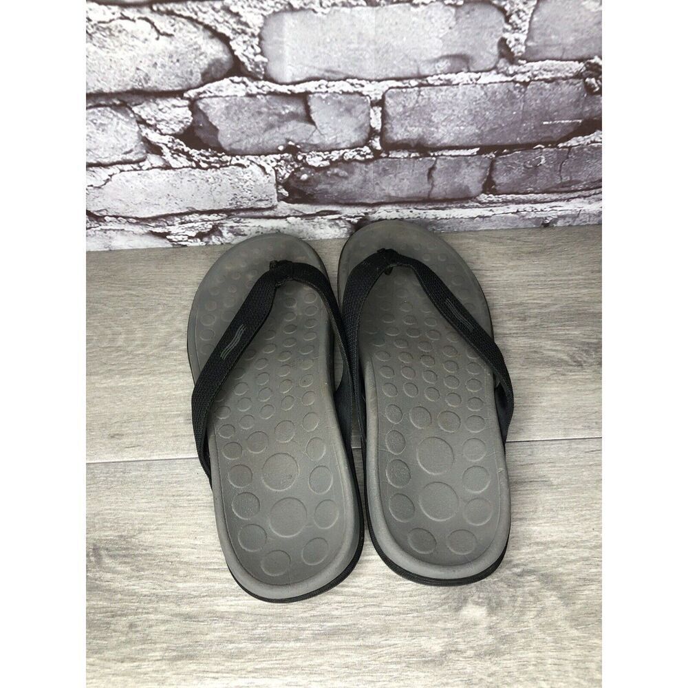 Vionic Wave Black Toe Post Flip Flop Sandals Unis… - image 6